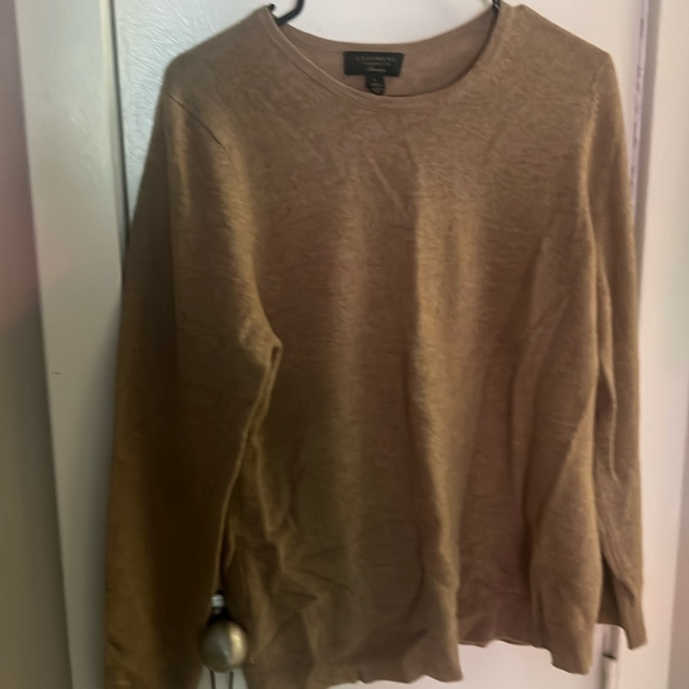 Macy’s Charter Club cashmere sweater size large color nutmeg